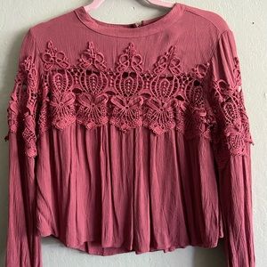 Pink crop shirt